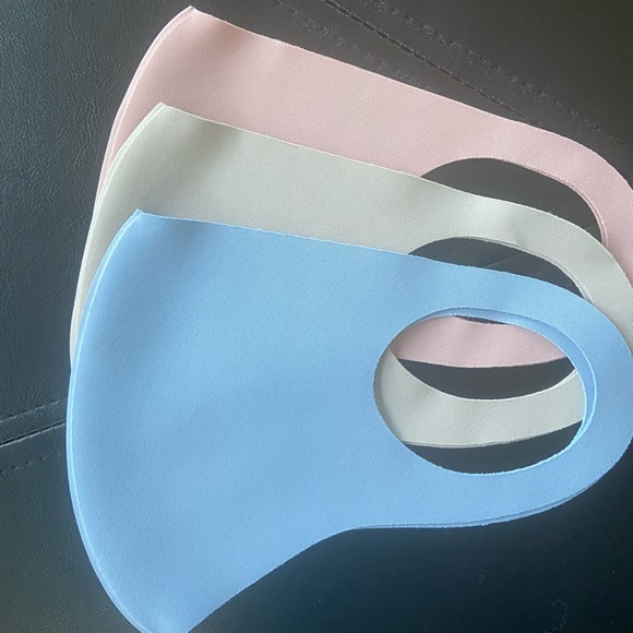 3 Face masks lightweight & breathable - pink, gray, blue - New Without Tags - Picture 2 of 6